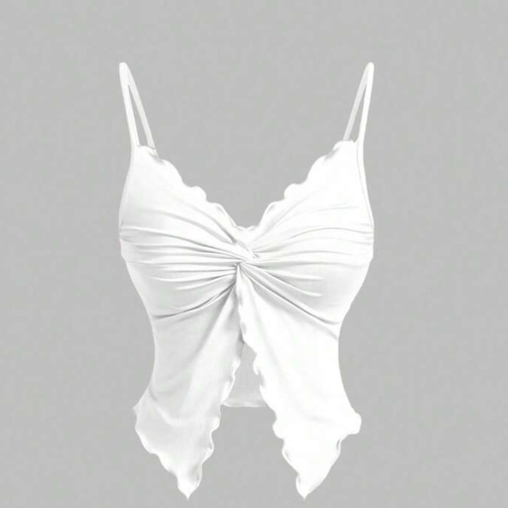 White Ruched Women's Top